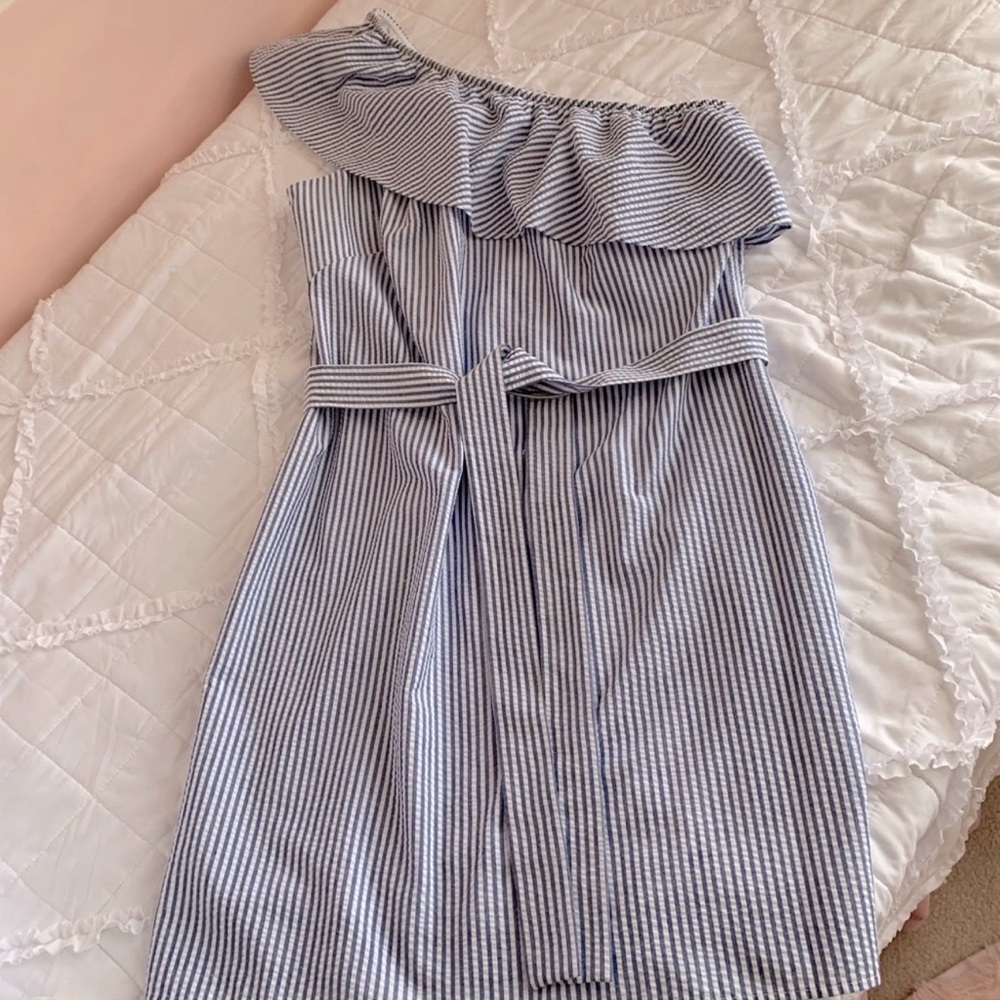 Nine West One Shoulder Ruffle Dress - Picture 2 of 6
